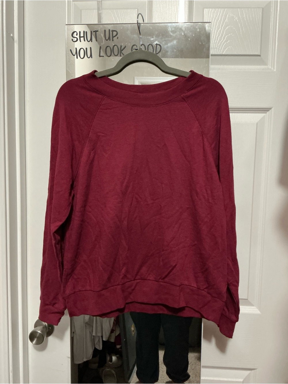 H&M Burgundy Pullover Sweatshirt